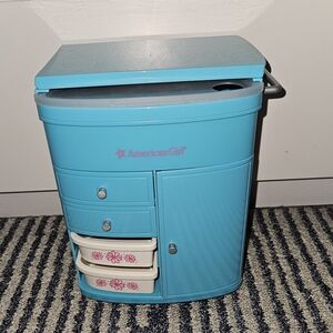 American Girl Truly Blue Hairstyling Caddy Doll Hair Salon